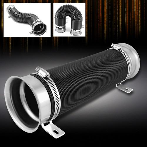3" fully flexible adjustable extendable silver cold air intake duct pipe/tube