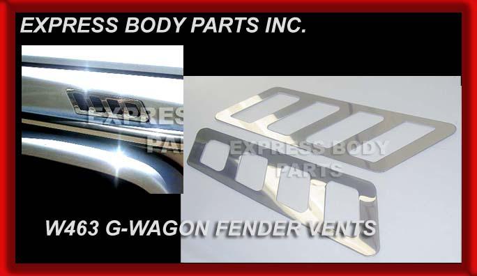 Mercedes w463 g g63 g500 g550 g55 side fender vent chrome trim molding plate new