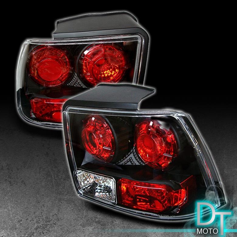 Black 99-04 ford mustang altezza rear tail lights brake lamps left+right sets