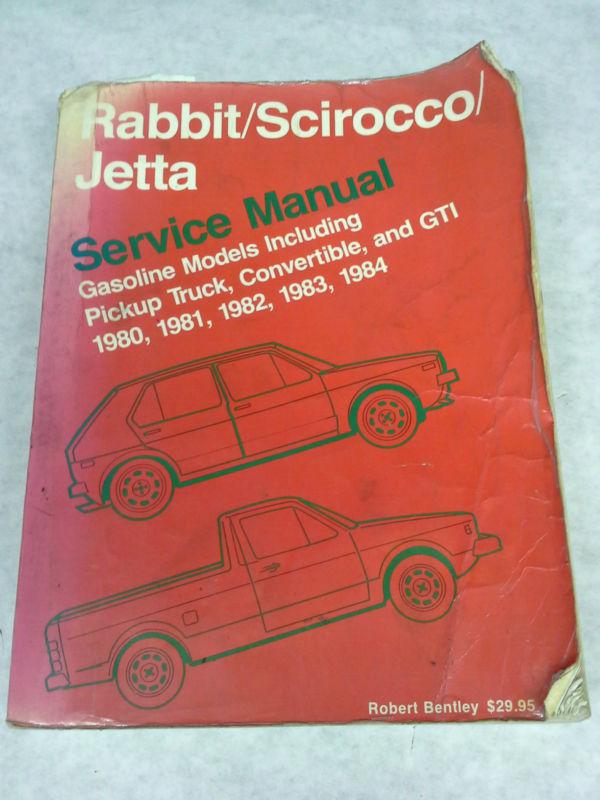 Bentley rabbit/scirocco/jetta service manual 1980-84