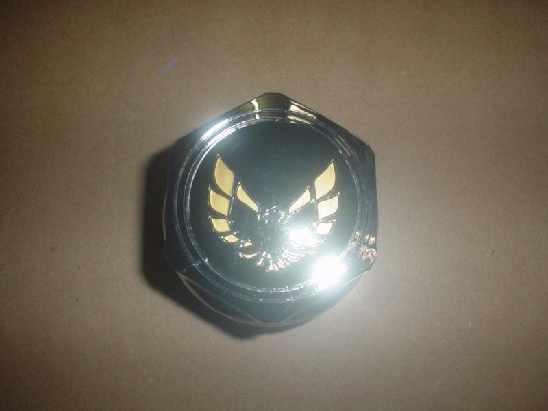 77-81 firebird trans am turbo wheel center cap chrome w/gold bird
