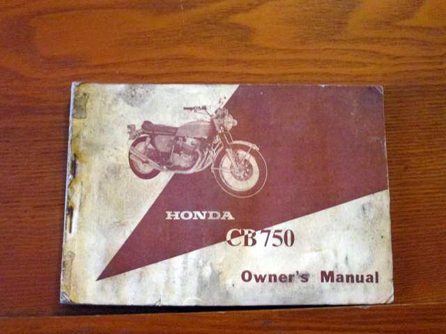 Owner manual 1969 ? honda cb750 owners manual -rare!-