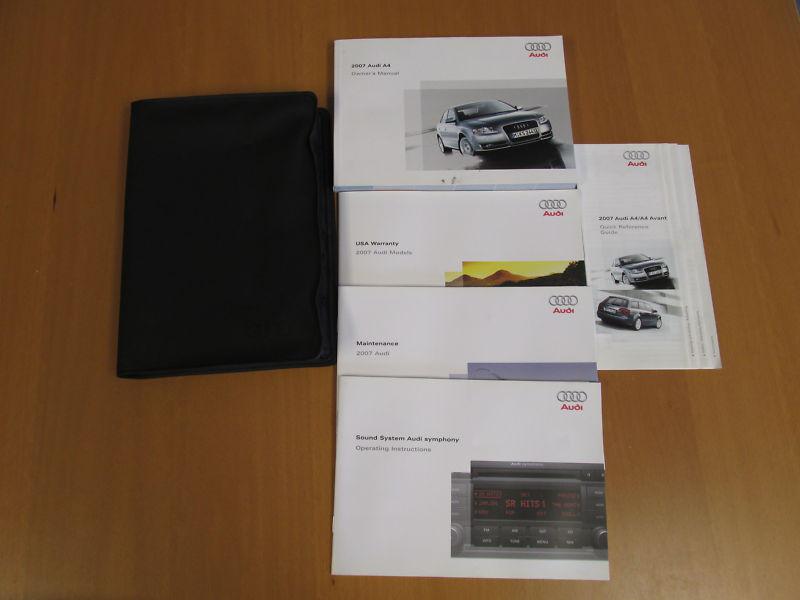 2007 audi a4 owners manual books stock oem factory with leather binder