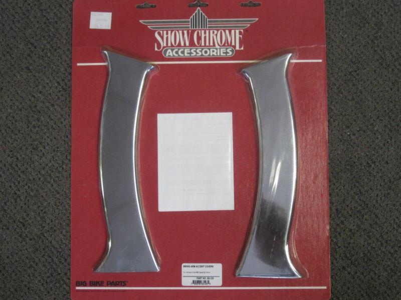   show chrome swingarm cover set, fits yamaha v-star 650, 1100, all years  -new-
