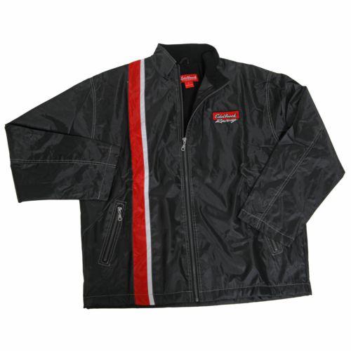 Edelbrock shop jacket nylon black zipper closure edelbrock racing logo men's lg