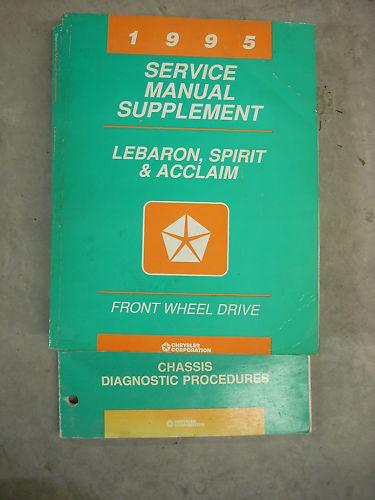 1995 chrysler lebaron dodge spirit plymouth acclaim service shop repair manual