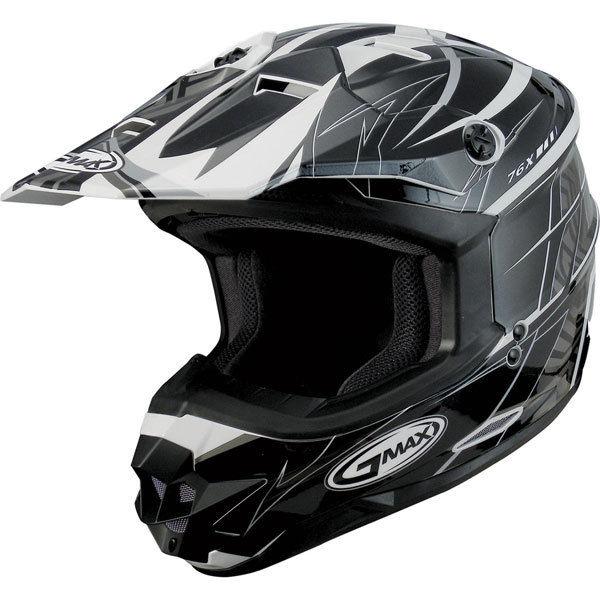 Black/silver/white xxl gmax gm76x player helmet