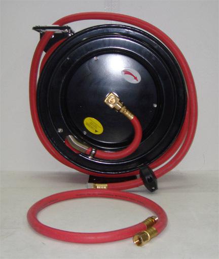 1/2" x 50 ft. retractable rubber air hose reel 300 psi     