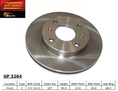 Best brakes usa gp3264 front brake rotor/disc-disc brake rotor