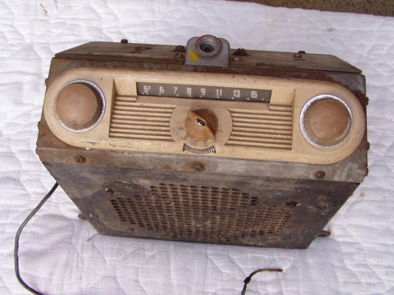 Old vintage 1940's 1941 ford car auto rat rod radio