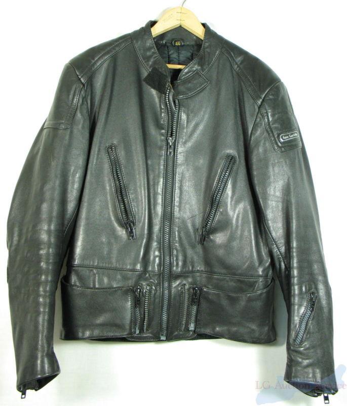 Hein gericke 44 black leather motorcycle jacket