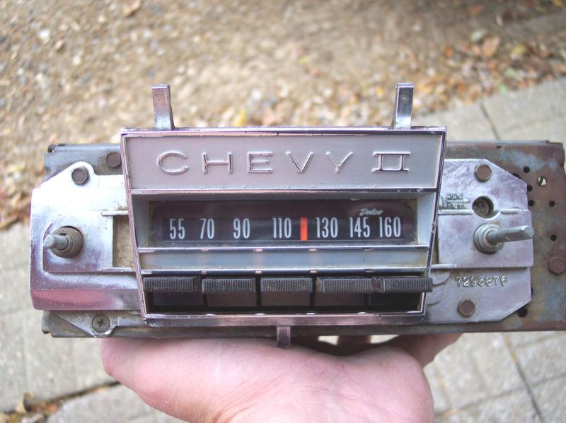 1966 66 1967 67 chevy ii nova ss am push button radio 