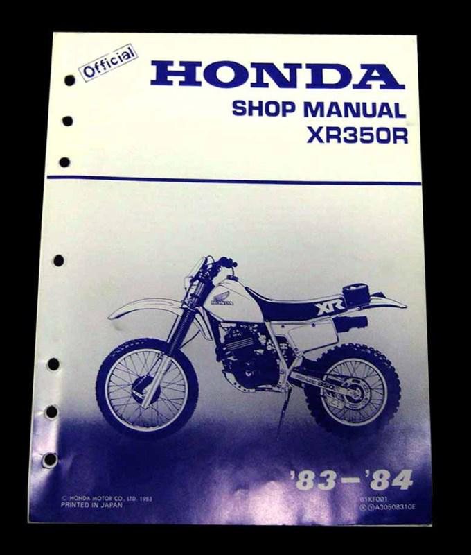 1983-84 honda 350cc xr350 xr350r xr 350 repair manual