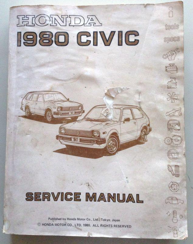 1980 honda civic service manual book- original factory manual