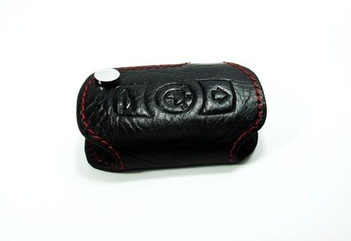 Leather remote smart key chain fob holder red stitch bmw e70 x5 m e71 x6 e60 m5