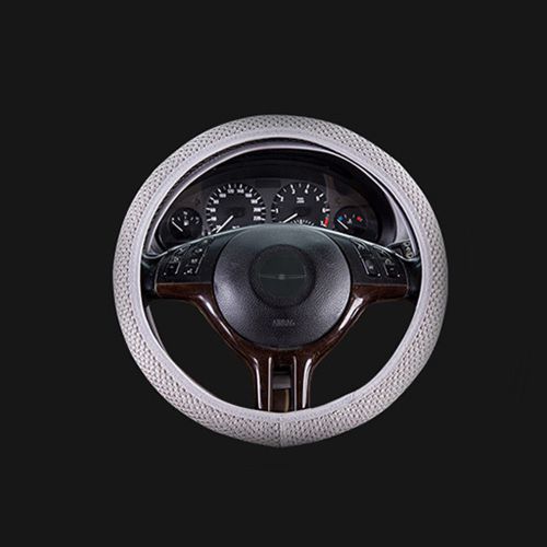 1 pcs car suv truck auto ice silk elastic fashionable gray steering wheel cover