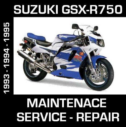Suzuki gsx-r750 gsxr 750 service repair maintenance manual 1993 1994 1995