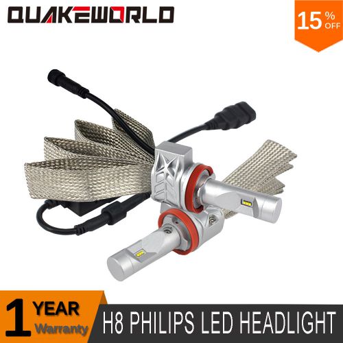 New h11/h8/h9 car fanless led headlight lamp conversion bulb beam kit us