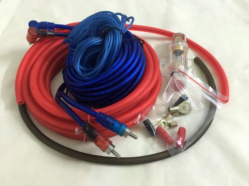 Ofc 8ga 800w car audio amp power cable amplifier wiring kit with agu fuse