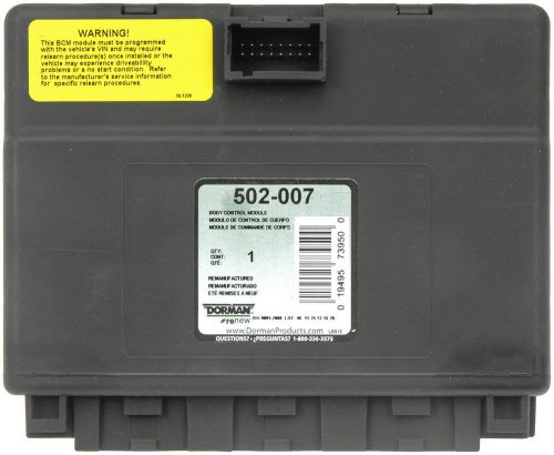 Body control module fits 2006-2007 hummer h2  dorman oe solutions