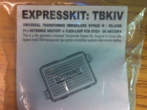 Bypasskit tbkiv express kit universal transponder immobilizer bypass tbk-iv new