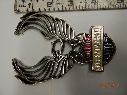 Harley custom flaming eagle badge battery cover sissybar amf vintage nos bar shi