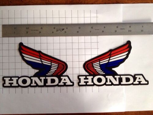 3 sets 1983 1984 1985 1986 1987 honda atc250r fuel tank wing decal stickers hrc