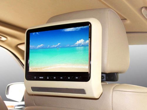 9 inch car headrest bracket tablet monitor dvd video player beige fm ir sd usb