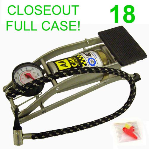 Closeout! 18 new aa car essentials single footpump,foot operated tire air pump