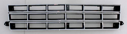 Chrome blk grille set 83-90 s10 pickup s-10 blazer 4x4