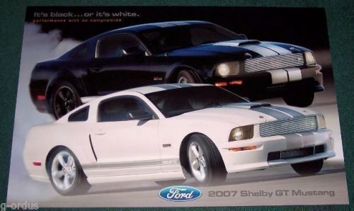 New 2007 ford cobra shelby gt mustang svt 24&#034; x 36&#034; poster! it&#039;s black or white!