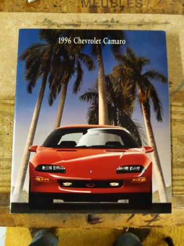 1996 chevrolet camaro sales brochure &amp;msrp window sticker &amp; &#039;96 coror chart