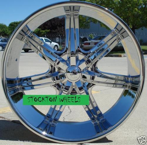 22" wheels + tires u2w35 chrome silverado 2001 2002 2003 2004 2005 2006