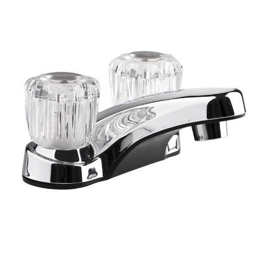 Dura faucet (df-pl700a-cp) two handle rv lavatory faucet - chrome finish - clear