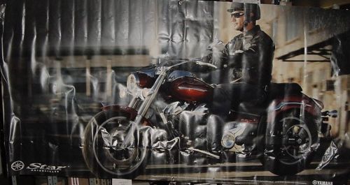 Yamaha v-star v star motorcycle banner poster 48&#034; height x 96&#034; width