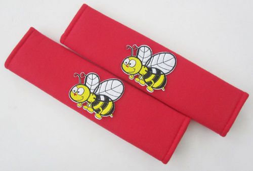 2 pcs car seat belt seatbelt shoulder pads cover busy buzz bumble bee r