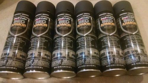 Duplicolor baa2040 bed armor midnight brown 6 can lot