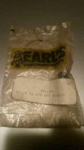 Earl&#039;s 981604 aluminum an to pipe adapter fitting -4an to 1/8&#034; npt