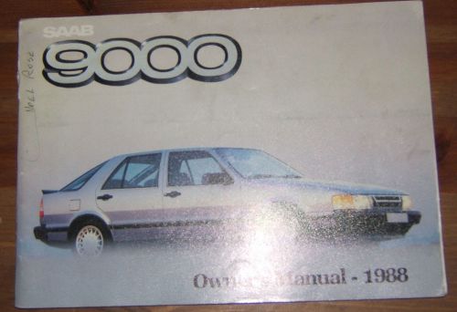 1988 saab 9000 owner&#039;s manual