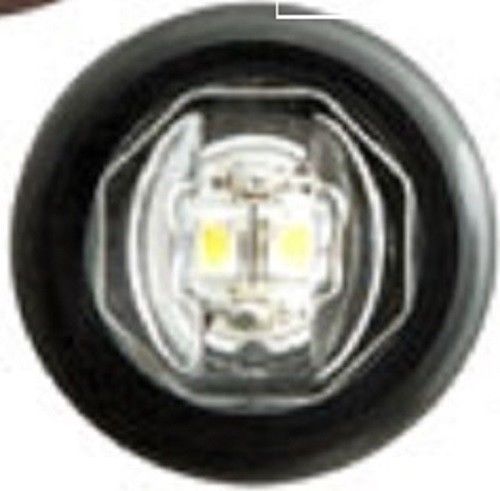 Three clear lens white marker utliity type lights  2 led uni-lite with grommet