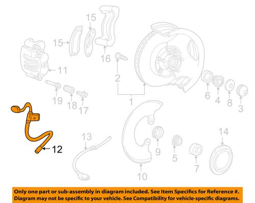 Ford oem 98-11 ranger front brake-flex hose 6l5z2078ba