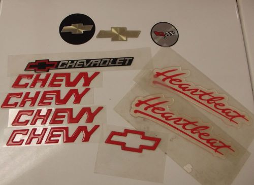 Chevrolet chevy factory style decal sticker lot of 11 pieces heartbeat