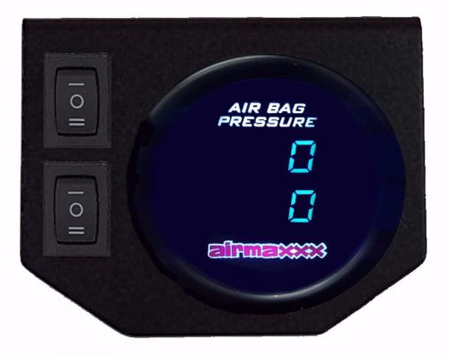 Air gauge 200psi dual digital display panel 2 switch air ride suspension control
