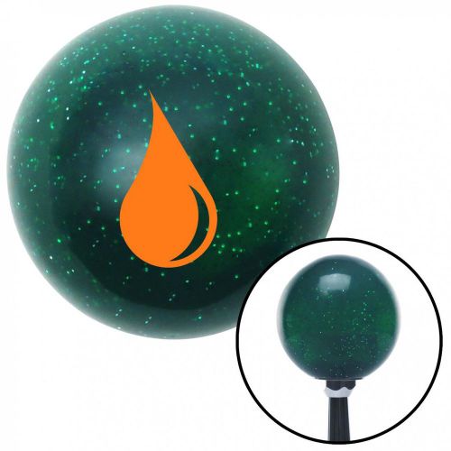 Orange paint drip green metal flake shift knob with 16mm x 1.5 insertresin