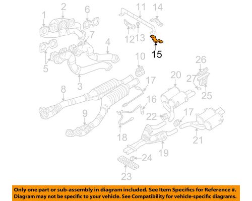 Bmw oem 00-03 m5 5.0l-v8 exhaust-support clamp 18301407092