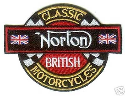Norton motorcycle 3.75&#034; patch.unique. nice new