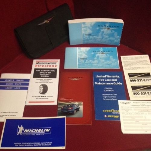 2009 chrysler sebring oem owners manual set with warranty guide and case