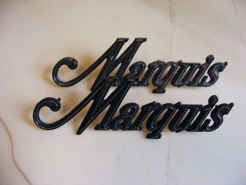 Vintage pair of original 1973 1974 1975 1976-1978 mercury marquis fender emblems