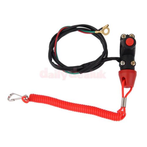 Atv motor boat outboard engine emergency kill stop switch safety tether