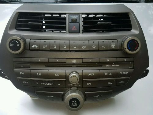 2009 honda accord radio and climate control panel